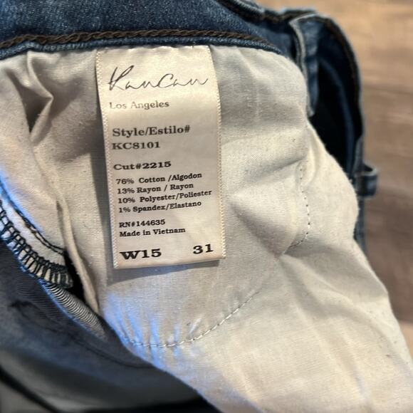 Kancan Medium Wash Distressed Skinny Jeans Size 31 - Picture 7 of 8